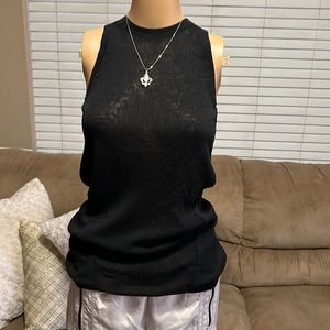 NWOT. Michael Kors Ribbed Black Tank